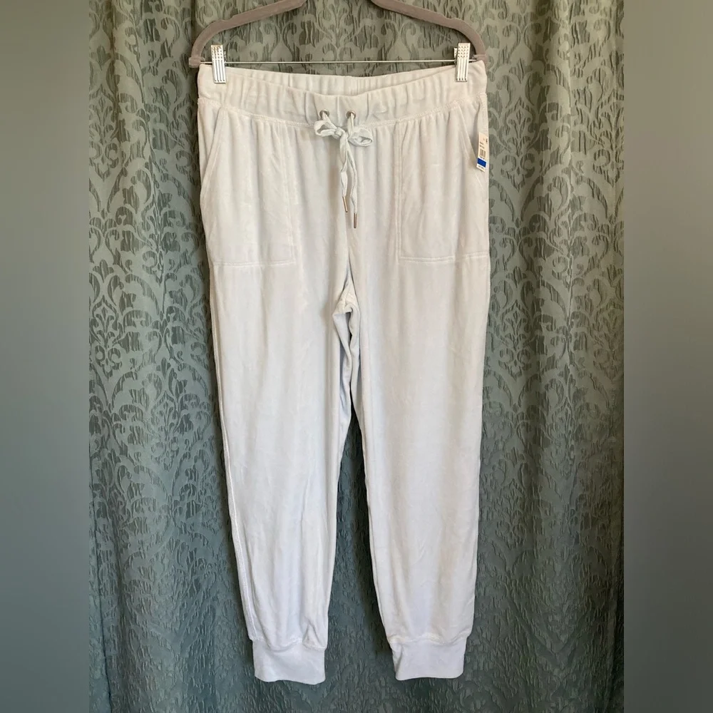 Planet Gold | NWT Women’s Baby Blue Velour Joggers - Picture 2 of 5